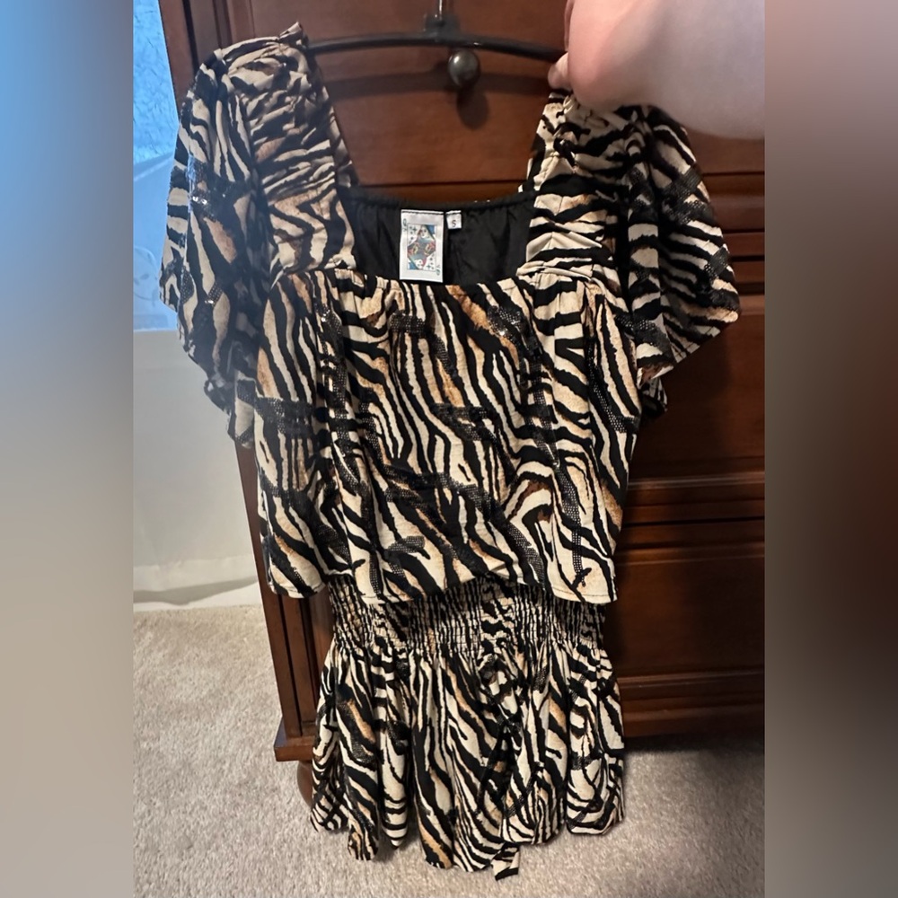 Queen of Sparkles Tiger Print Outfit